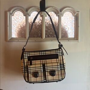 Plaid Shoulder Bag with lots of pockets